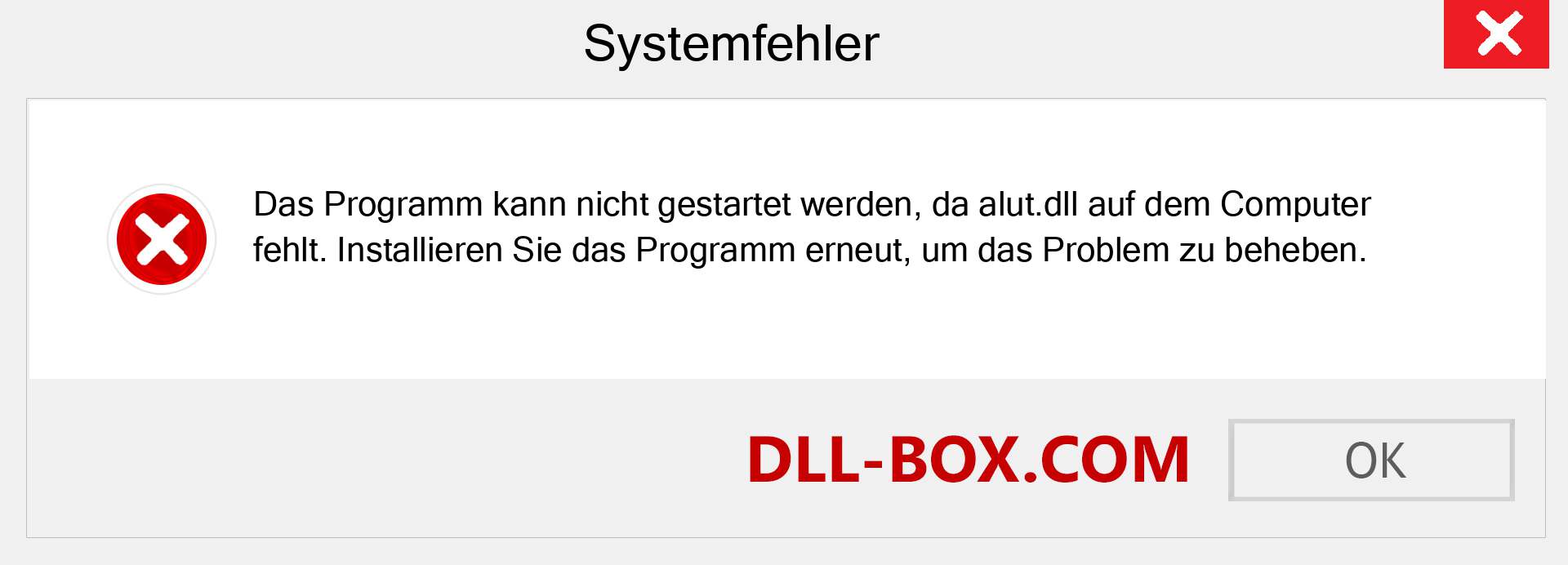 alut.dll-Datei fehlt?. Download für Windows 7, 8, 10 - Fix alut dll Missing Error unter Windows, Fotos, Bildern